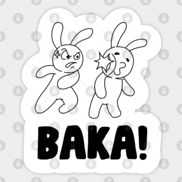Baka Rabbit Slap Baka Rabbit Slap Sticker Teepublic