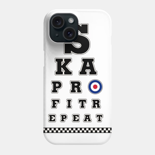 Ska Profit Repeat Eye chart Phone Case by Ska Profit Repeat.