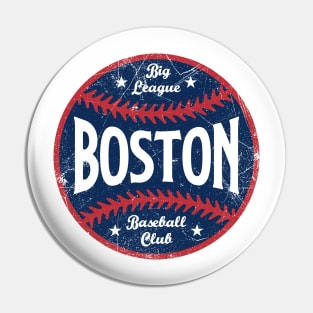 Boston Retro Big League Baseball - White Pin