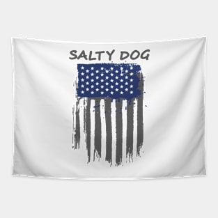 Salty Dog Painted American Flag Tapestry