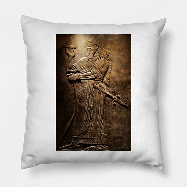 Babylonian Bas Relief. Fitzwilliam Museum, Cambridge, UK Pillow by IgorPozdnyakov