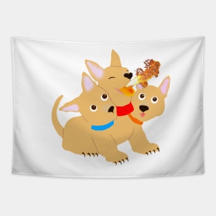 puppy baby CERBERUS guardian of Hades CUTE fire breathing Tapestry