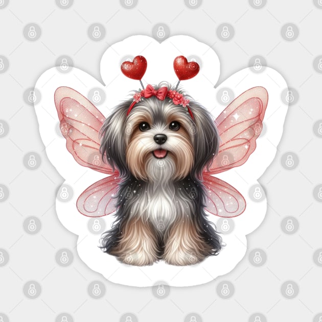 Valentine Fairy Havanese Dog Magnet by Chromatic Fusion Studio