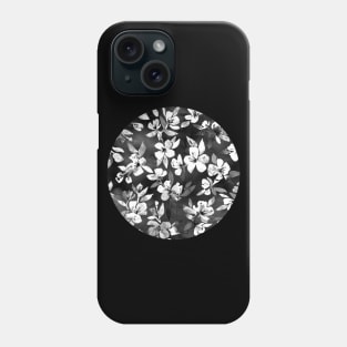 Blossoms on Charcoal Ink Phone Case