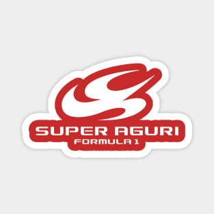 Super Aguri Formula 1 Team logo - white print Magnet