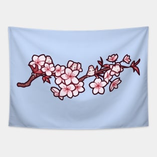 Cherry Blossom Bunnies Tapestry