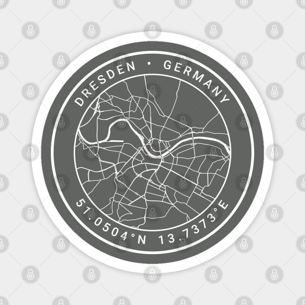 Dresden Map Magnet by Ryan-Cox