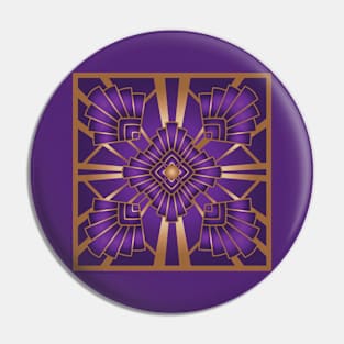 Art Deco Purple Tile Pin