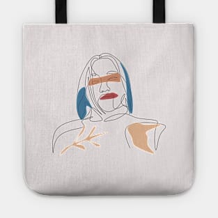 Abstract face of beautiful woman Tote