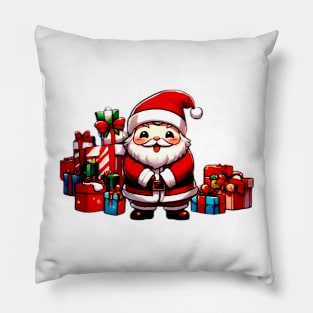 Happy Kawaii Santa Claus 04 Pillow