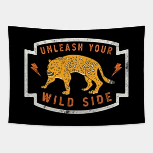 Wild Side Jaguar Cheetah Wildlife Cat Tapestry