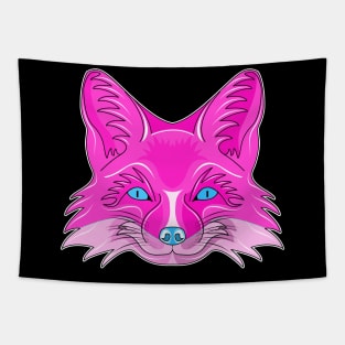 pinky fox face cartoon Tapestry