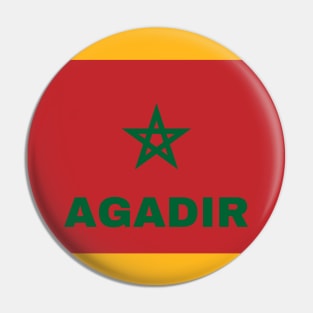 Agadir City in Moroccan Flag Pin