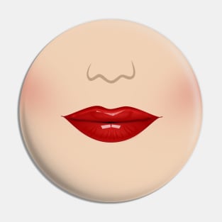 Lucious Red Lips and Blush Pin