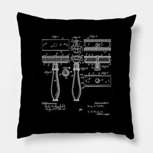 Razor Vintage Patent Drawing Pillow