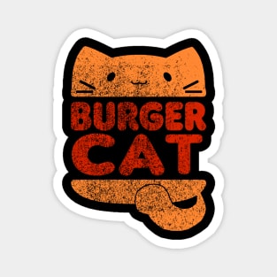 Burger Cat Retro Magnet