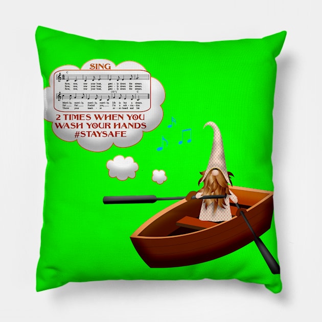 Wash Your Hands Periodically Pillow by Artistic Design