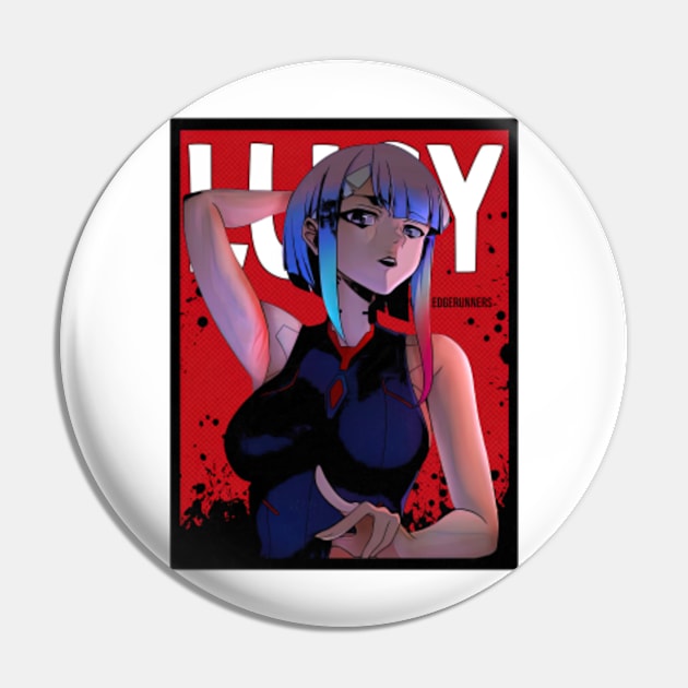 Lucyna Lucy Kushinada Cyberpunk Edgerunners Red Comic Pin by beataamberd7