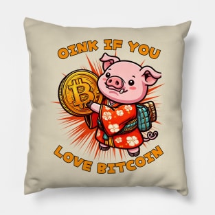 Bitcoin pig Pillow