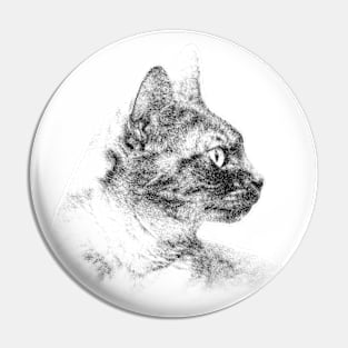 Stella the Grey (Cat) Pin