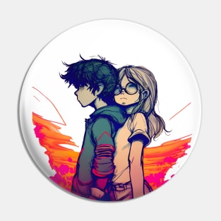 Lovley Cool Couple Colorful one Pin