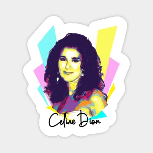 Wpap Pop Art Celine Dion 80s Magnet