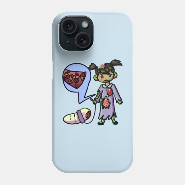 Sad Zombie Girl Phone Case by Kenners