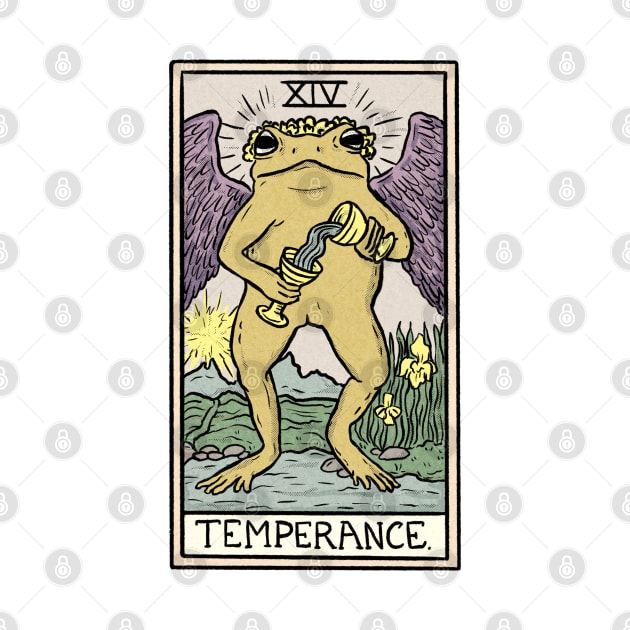 Temperance Toad Tarot Card by Jewelia