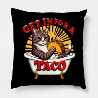 Feline Fiesta in a Tub Pillow