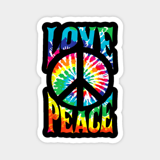 Peace Sign Love 60S 70S Tie Dye Hippie Costume Magnet