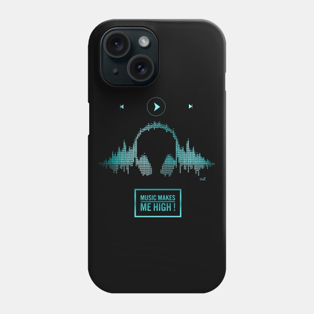 Night music blue Phone Case by udezigns