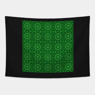 Green Clover Kaleidoscope pattern 6 Tapestry