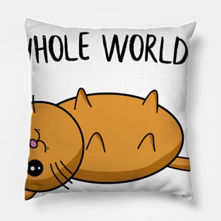 I´ll conquer the whole world tomorrow Cat Gift Pillow