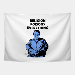 Christopher Hitchens white background Tapestry