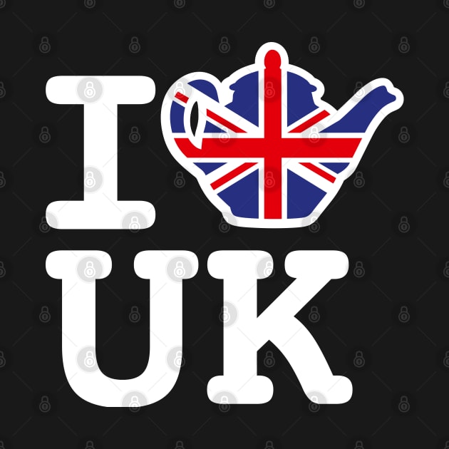 I love UK Union Jack Flag United Kingdom British teapot by LaundryFactory