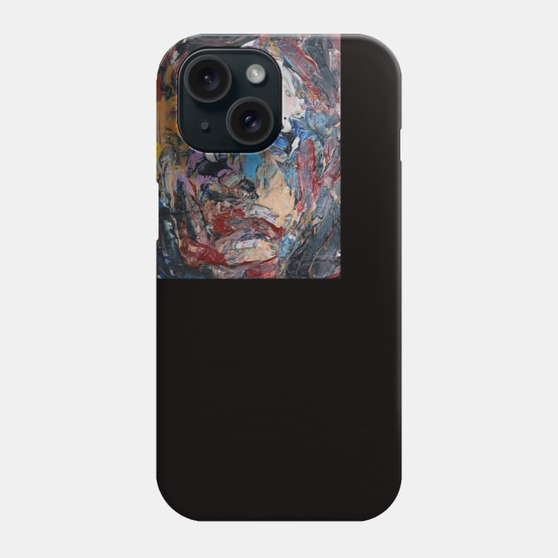 Abstract Expresstionist Face 402 Phone Case by artsale