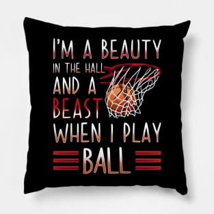 Beauty In The Hall Beast Basketball Pillow