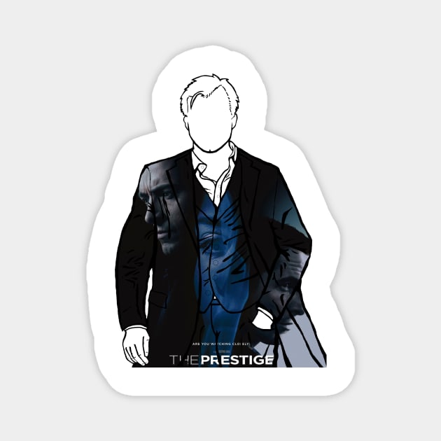 Christopher Nolan Portrait (The Prestige) Magnet by Youre-So-Punny