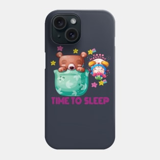 Cute Bear Animal  Sleep Design Phone Case