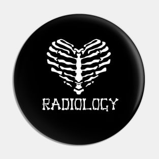 Radiology, technologist's radiologic Xray tech, chest heart Pin