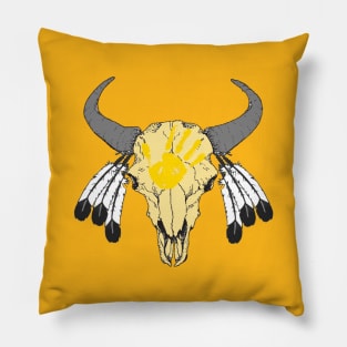 Bison Skull 5 Pillow