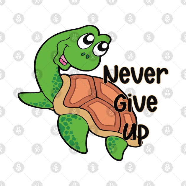 Never Give Up - Inspirational Turtle Gift by Animal Specials