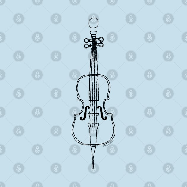 Cello Drawing by Barthol Graphics