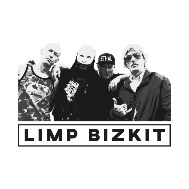 Limp Bizkit Black And White Nu Metal by clownescape