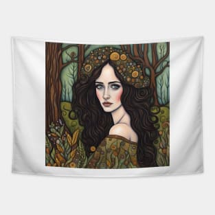 Eva Green as a fairy in the woods Tapestry