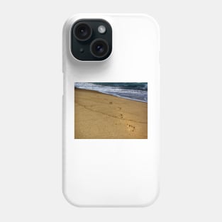 Foot Steps On The Beach Phone Case