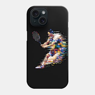 Tennis Player Sport Game Champion Competition Abstract Phone Case