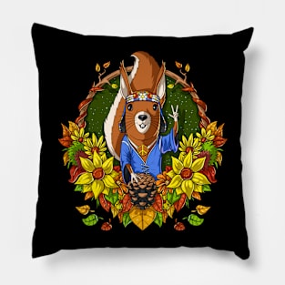 Squirrel Hippie Pillow