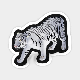 White Tiger Magnet