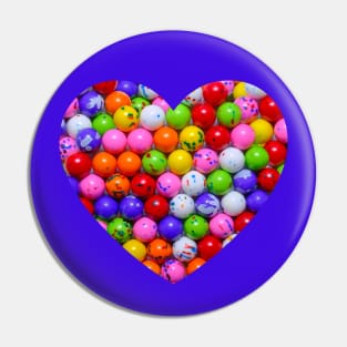 Rainbow Jawbreaker Candy Heart Pin